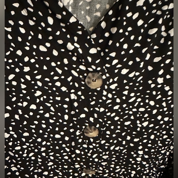 Terra & Sky Black and White Polka Dot Dress NWT - Picture 3 of 8